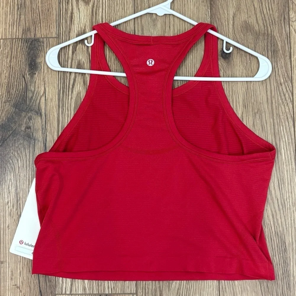 NWT Lululemon Swiftly Tech Cropped Racerback Tank Top Sz 12 In Pink Dragonfruit